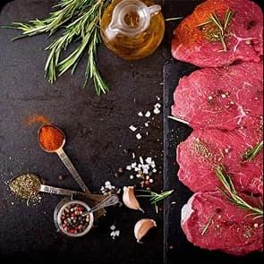 Fresh meat and ingredients
