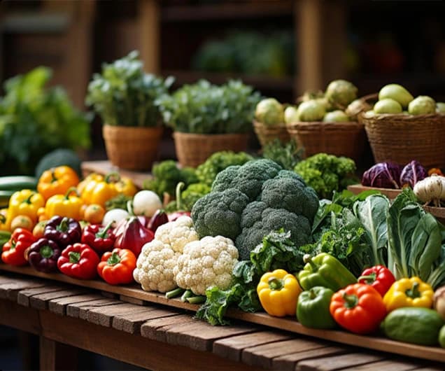 Fresh organic vegetables