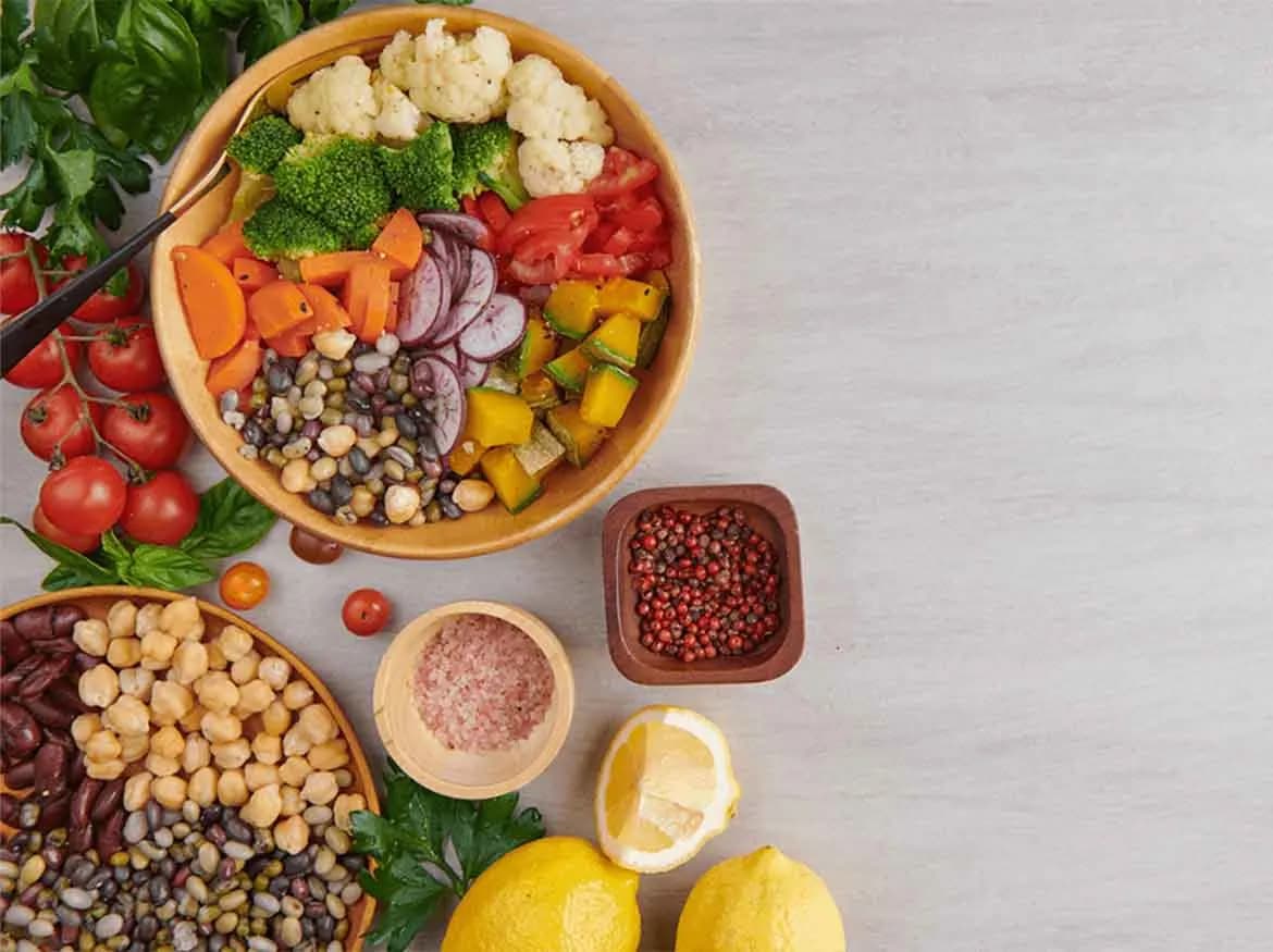 Healthy organic vegetables and food